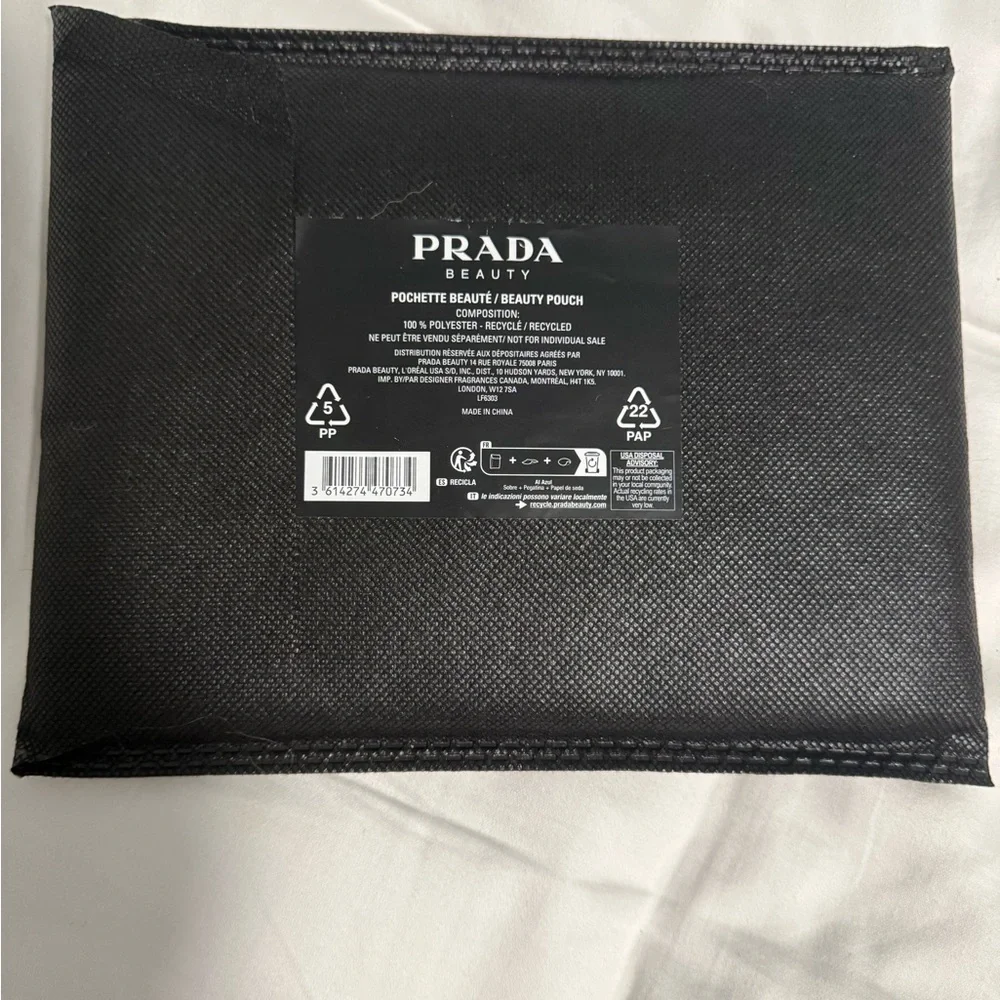 Prada cosmetic Pouch in Mint Green Beauty Pouch with dust bag! NWOT!
